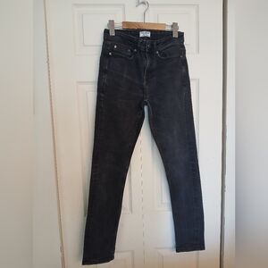 PULL & BEAR Black Cotton Jeans, Size 36